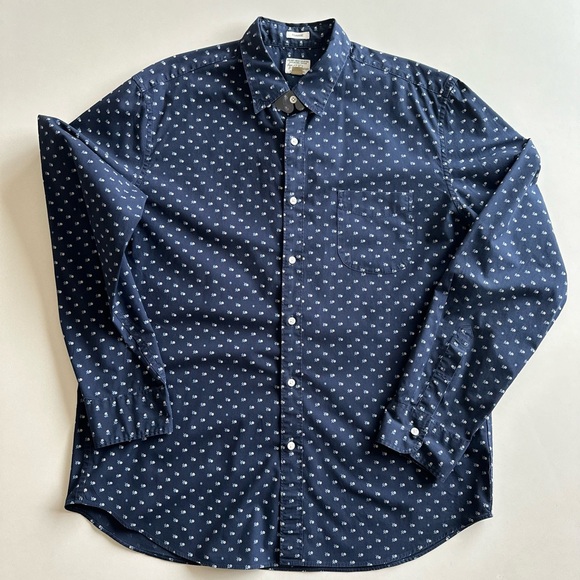 J.Crew Secret Wash CLASSIC FIT XL Navy Floral Liberty Print Shirt ButtonDown - Picture 1 of 5